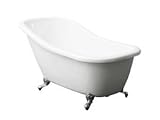 Bañera en blanco con rebosadero, embalaje Safe Protect (La bañera será entregado al bordillo embalado en una caja de madera en paleta con una empresa de transporte)