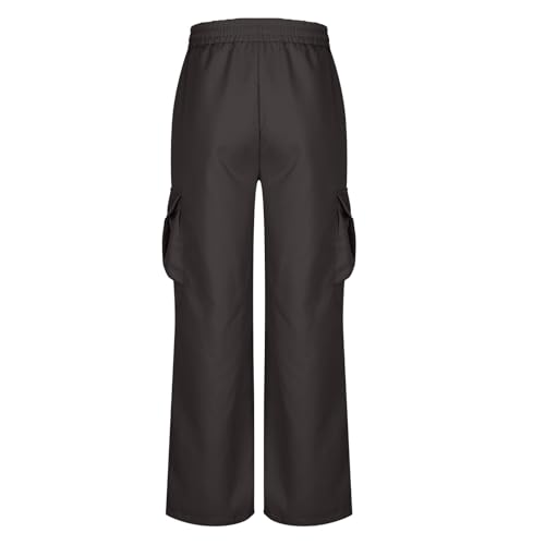 Men Hiking Cargo Pants Baggy Solid Joggers Sweatpants Sports Loose Fit Straight Casual Trousers with Multiple Pockets4