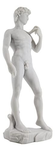Ebros Michelangelo Masterpiece David Statue Florence Cathedral Renaissance Art King David Figurine Catholic Christian Biblical Historical Hero Sculpture (Off White) #TOP5