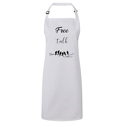 Tablier de cuisine blanc Fabulous premium motif oiseaux sur branche