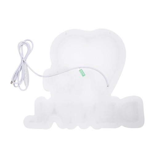 Letrero de neón LED USB con brillo regulable y base acrílica transparente para pared 6