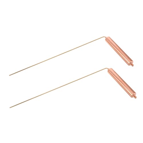 ULDIGI 2pcs Copper Dowsing Rods for Ghost Hunting Water Divination Gold Detection Precision Portable Spiritual Tools