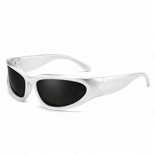 Image of Dervin UV Protected Wraparound Y2K Sunglasses for Men & Women, Full Rim Trending & Stylish Sports Shades