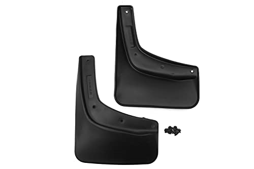 Image of FROSCH EXP.NLF.47.04.E13 Tailor-Made Rubber mudflaps Splash Guard Rear Mudguard for Suzuki Grand Vitara, Year 08-Parts with Attachment, Black
