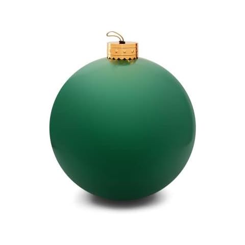Elf Logic 24” Yardament - Large Inflatable Oversized Christmas Ornament - Outdoor Christmas Decoration - Use as Festive Christmas Yard Decoration (Green) Cover