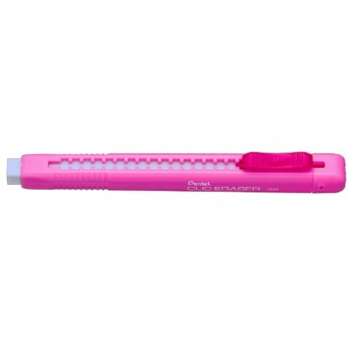 Pentel Radiergummi, 12 Stück, Rechteckig, Gummi, Rosaweiß, Radiergummistift