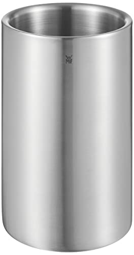 WMF Clever&More Sekt-Weinkühler Edelstahl 19,5 cm, Flaschenkühler doppelwandig, hält länger kühl, Sektkühler, Wine Cooler, Eiswürfelbehälter, matt