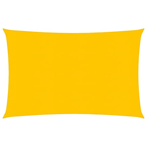 ShGaxin Sonnensegel 160 g/m² Rechteckig Gelb 4x5 m HDPE, Sichtschutz Balkon, Balkon Sonnenschutz, Sonnenschutzsegel,Regenschutz Balkon, Seitenmarkise, Sichtschutz Terrasse - 311573