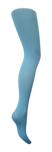 Mysasi London - Medias - 100 DEN - para mujer multicolor Azul Turquesa Tamaño promedio M (Caderas 91 cm/ 107 cm)