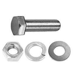 Image of Rely⇒VP INDUSTRIES (Combo Set-10 Pcs) M8x30MM Hex Head Screw Stainless Steel 304 with Nut and Plain & Spring washer | Hex Head bolt, Machine Thread Screw