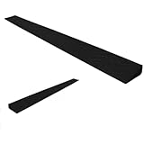 FiveLn 段差解消スロープ 屋外用 可搬型 段差プレート 高さ2cm 2.5cm 3cm 3.5cm 4cm 4.5cm 5cm 5.5 Cm 6 6.5cm 幅100cm 段差解消ステップ 車椅子 自転車 ハイステップ ガレージ 玄関前 玄関 屋外 入口 (Height 2cm,ブラック)