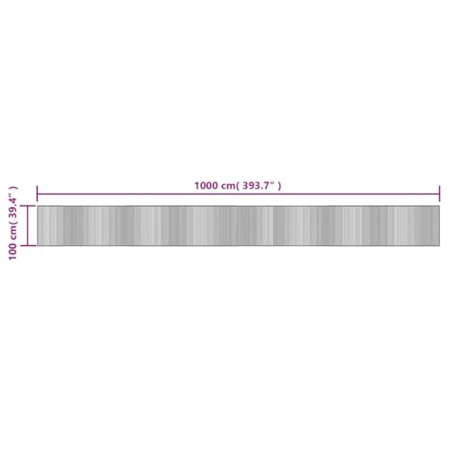 Vidaxl Tappeto Rettangolare Naturale Chiaro 100X1000 Cm In Bambù, Tappeto Rettangolare, Tappeto Da Salotto, Tappeto In Bambù, Tappeto Da Soggiorno - 3