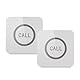 ALIBELL Drahtloses Rufsystem, Kellner Rufsystem Restaurant,wasserdichte Pager für Restaurants, Hotel, Café, Bar, wasserdichte drahtlose Anruftasten 2-Pack Anruftasten