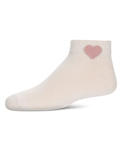 MeMoi Girls' Welt Applique Anklet Socks