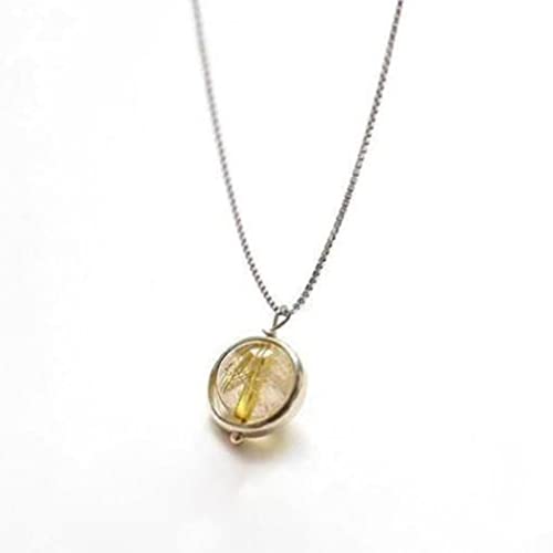 Collier Feng Shui or 18 carats pierres naturelles cristal protection reiki
