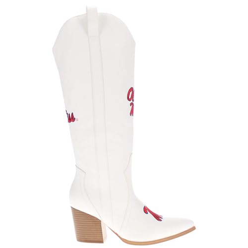 Vaccari Women's Blair Premium PU Leather NCAA Athletics Tall Top Cowboy Boots3