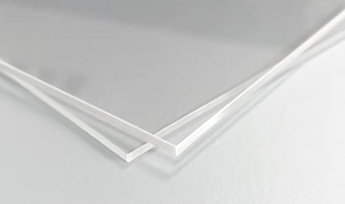 GOYAPRINT Méthacrylate Transparent Plaque Acrylique Plexiglass 3 mm Incolore Feuille de Plastique Dur (2ud, 29,7 x 42 cm) Cover