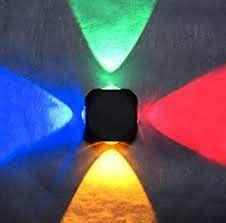 SEER® Wall Lights 4 Way Splitter Light RGB Indoor/Outdoor Waterproof Shockproof IP65 Exterior Wall Light