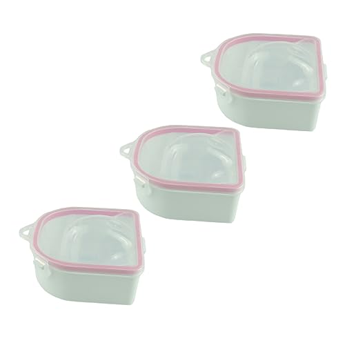 Beatifufu 3pcs Nail Soaking Bowls Manicure Nail Care Bowl Set Hand Soak Tray for Salon Home
