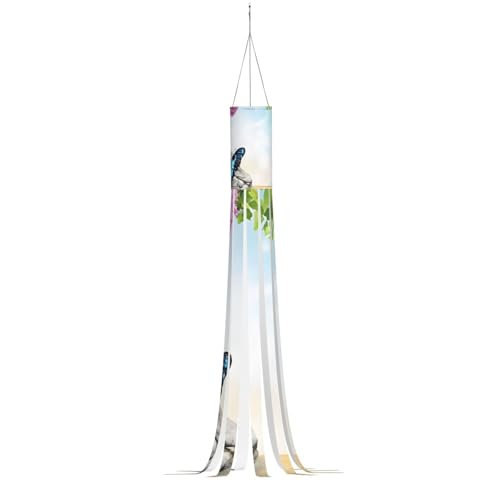 59' Long Halloween Large Weathervane 2 PCS, Without Light Xmas weathervane for Outdoor Front Door, Patio Porch, Garden, Lawn Party Hanging Decor - Zen Design Butterfly