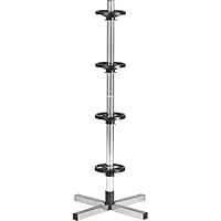 cartrend Felgenständer mit Reifenschutzhülle, Reifenständer für die Lagerung von Vier Autoreifen mit Felgen, bis Reifenbreite 225 mm