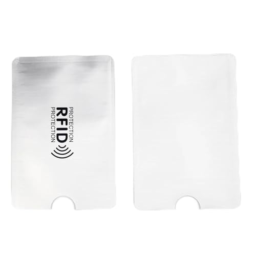 6Pcs/Lot Anti Scan RFID Protector Anti Theft Credit ID Card Aluminum Foil Holder Anti-Scan Card Sleeve(Silver)