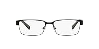 Armani Exchange A|X Mens AX1017 Rectangular Prescription Eyewear Frames, Black/Demo Lens, 56 mm