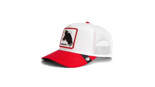 Goorin Bros Gorra Trucker Blanca y roja águila Freedom Elgae Flip Side 2 The Farm