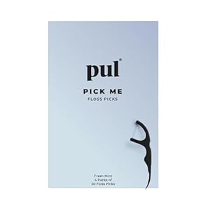 PUL Biodegradable Mint Dental Floss Picks Made from Plants – BPA Free Teeth Flossers for Minty Fresh Oral Care – Shred & Fluoride Free Dental Picks – 200 Count