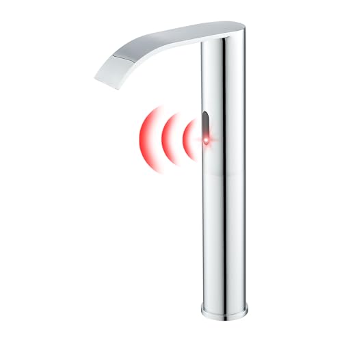 Charmingwater Touchless Bathroom Sink Faucet, Waterfall Vessel Bathroom Faucet with