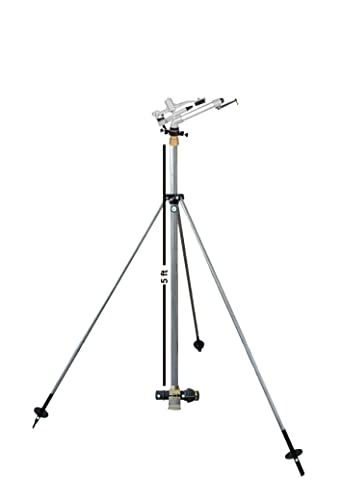 Image of AUTOMAT 2 inch INCH RAINGUN Complete Set with HT44G Flamingo RAIN Gun, Complete Connector| 5FT (ISI) GI Riser Pipe| 3LEG Heavy Duty GI Stand (P Type Sprinkler Adapter Set, 63MM (2 inch INCH))