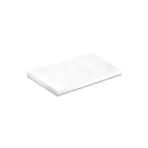 dekora - Base para Tartas Rectangular - Medidas 30 x 20 x 1,2 cm - Bandeja de Cartón Rígido Recubierto con Papel de Aluminio - Apto para Contacto Alimentario y Reutilizable - Color Blanco