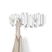 Produktbild Umbra Stäbchen Garderobenhaken  Moderne und Platzsparende Garderobenleiste mit 5 Beweglichen Haken für Jacken, Mäntel, Schals, Handtaschen und Mehr, Weiss, 49 cm, Weiß