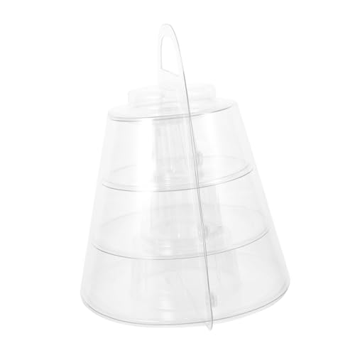 TOPPERFUN 1Set Macaron Display Stand Macaron Tower with Lid Elegant Dessert Holder for Weddings Birthday Parties and Tea Events Transparent Design for All Your Sweet