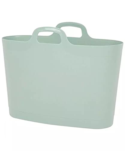 Cristalray WHAM Große Flexi Bag Tragetasche, Einkaufstasche aus Kunststoff - 40 Liter - silberner Salbei Cover