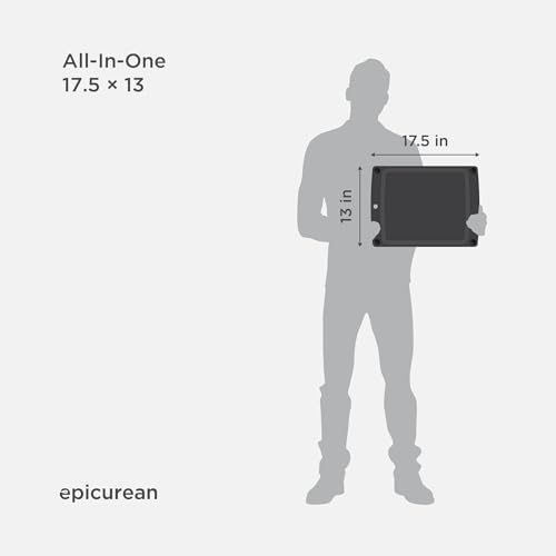 Image of Epicurean All-In-One Cutting Board with Non-Slip Feet, 17.5 inch x 13 inch, Slate /Black