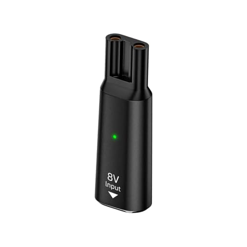 LISI Convertidor De Carga Del Adaptador Del Cargador De La Afeitadora Tipo-C 8V HQ850, Compatible Con Philips, One Blade QP2530 QP2630 Con Indicador De Carga(Black)