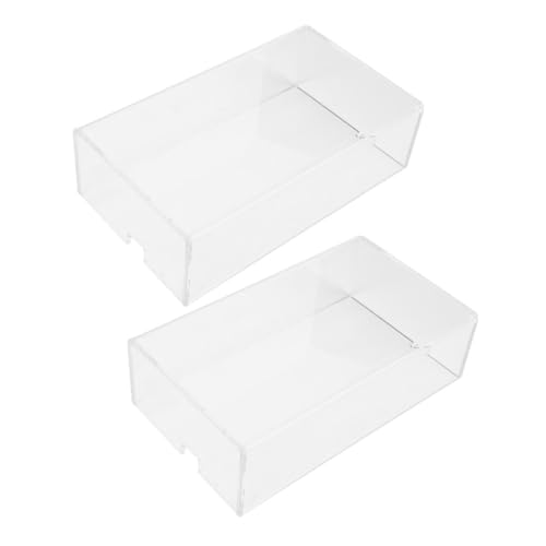 Protector de ratón acrílico transparente para oficina, pack de 4 piezas duraderas