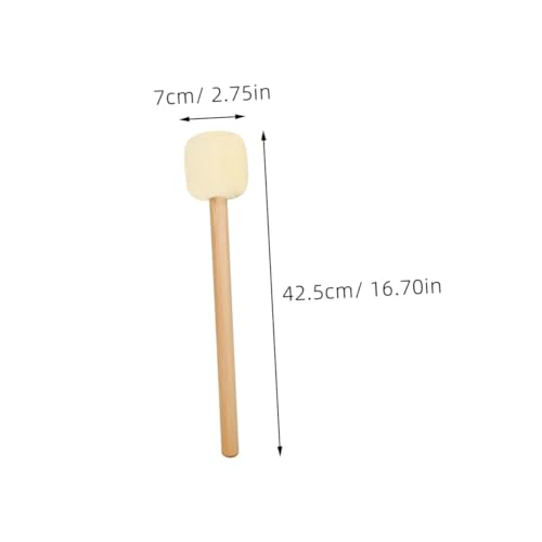Baquetas BESPORTBLE de fieltro para batería y percusión, mango de haya, 2 piezas, para bombo y jazz miniatura 2
