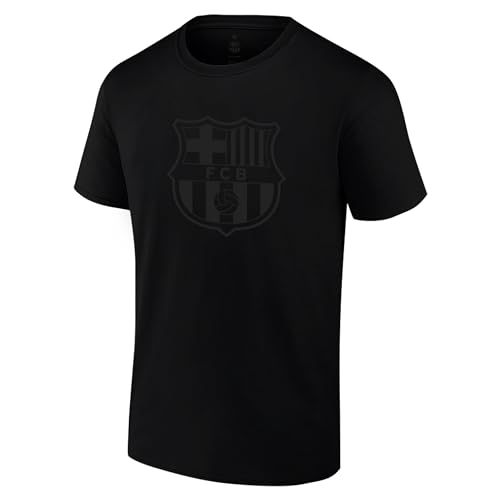 Icon Sports Officially Licensed FC Barcelona Cotton T-Shirt - Unisex Adult - FCB394CT Black S