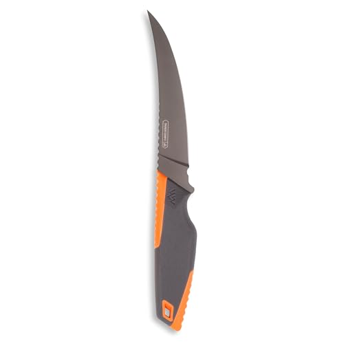 OUTDOOR EDGE VANTEX - Premium 5' Boning Knife, High Carbon Steel, Ergonomic Handle & Titanium Coated Blade, Great for Field Dressing Processing Elk and Deer