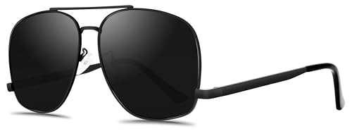 Classic Aviator Sunglasses for Women Men Oversized 70s Vintage Trendy Metal Square Aviators Sun Glasses