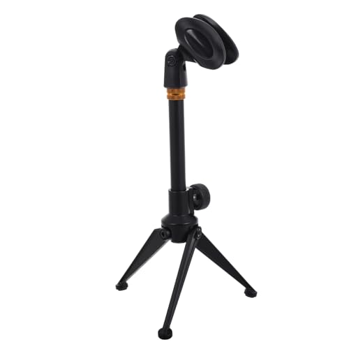 STOBOK Adjustable Desktop Mic Stand Folding Tripod Clip for...