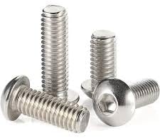 M4 X 6mm(0.6 cm) thread Length 202 grade Stainless Steel allen Button Head machine Screws - 5 Nos