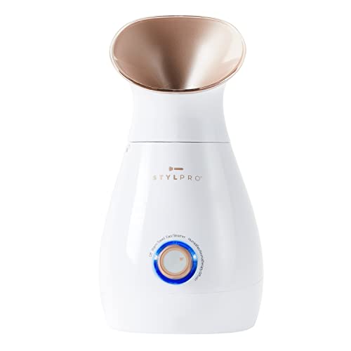 STYLPRO 4-in-1 Face Steamer Aromatherapy Diffuser Humidifier and Towel Warmer - Ionic Mist for Deep Cleaning Luxury Home Spa Unclogs Pores