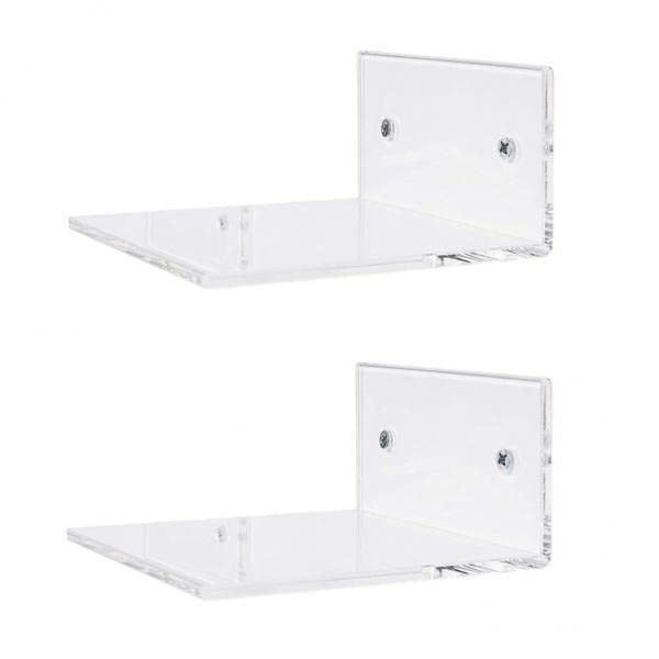 Étagère murale flottante acrylique pour ranger sans percer ni abîmer vos murs, 4 unités