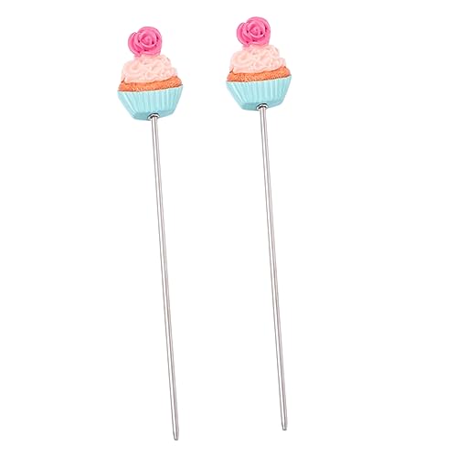 OKUMEYR 2pcs Stainless Steel Cake Tester with Chic Safflower Design Baking Tool for Testing Cakes Muffins and Bread Easy to Use and Convenient Baking Accessory