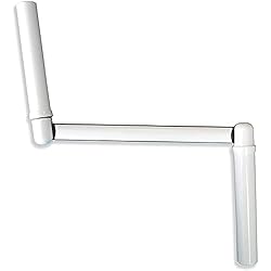 Persianas Redonda Manija de manivela blanca de 12 mm para persiana y persiana enrollable, brazo de manivela, pasador incluido - Mecanismo para vástago redondo de persiana rodante manual y motorizado - Fabricación