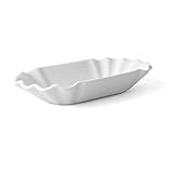 ideale Größe zum Servieren einer Mantaplatte bestehend aus einer Portion Pommes und Currywurst