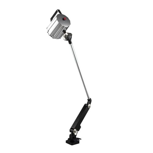 Luz LED para máquina herramienta de 12W con brazo largo plegable y cabezal de aluminio